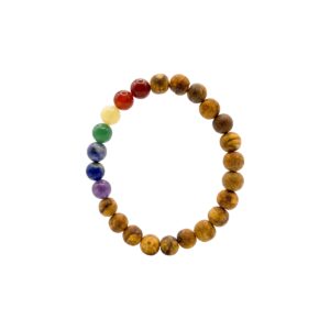 7 Chakra Natural Beads Bracelet with Palo Santo Beads