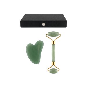 Green Aventurine Face Roller and Gua Sha Set