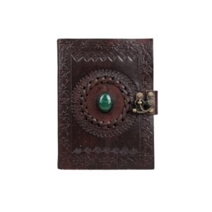 leather-journal-with-studded-crystal-and-handmade-paper